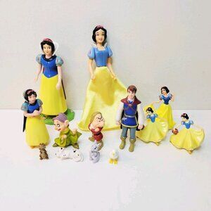 13 Snow White 7 Dwarfs Dopey Grumpy Forest Animals Prince Charming Cake Toppers